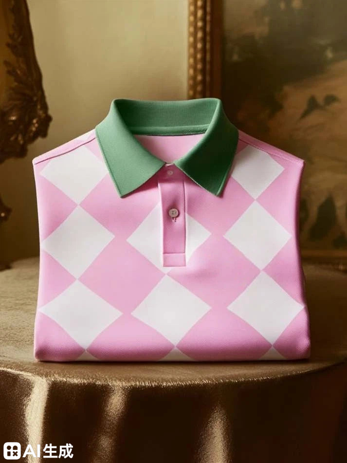 Men's Classic Business Logo Button Short Sleeve Polo Shirt