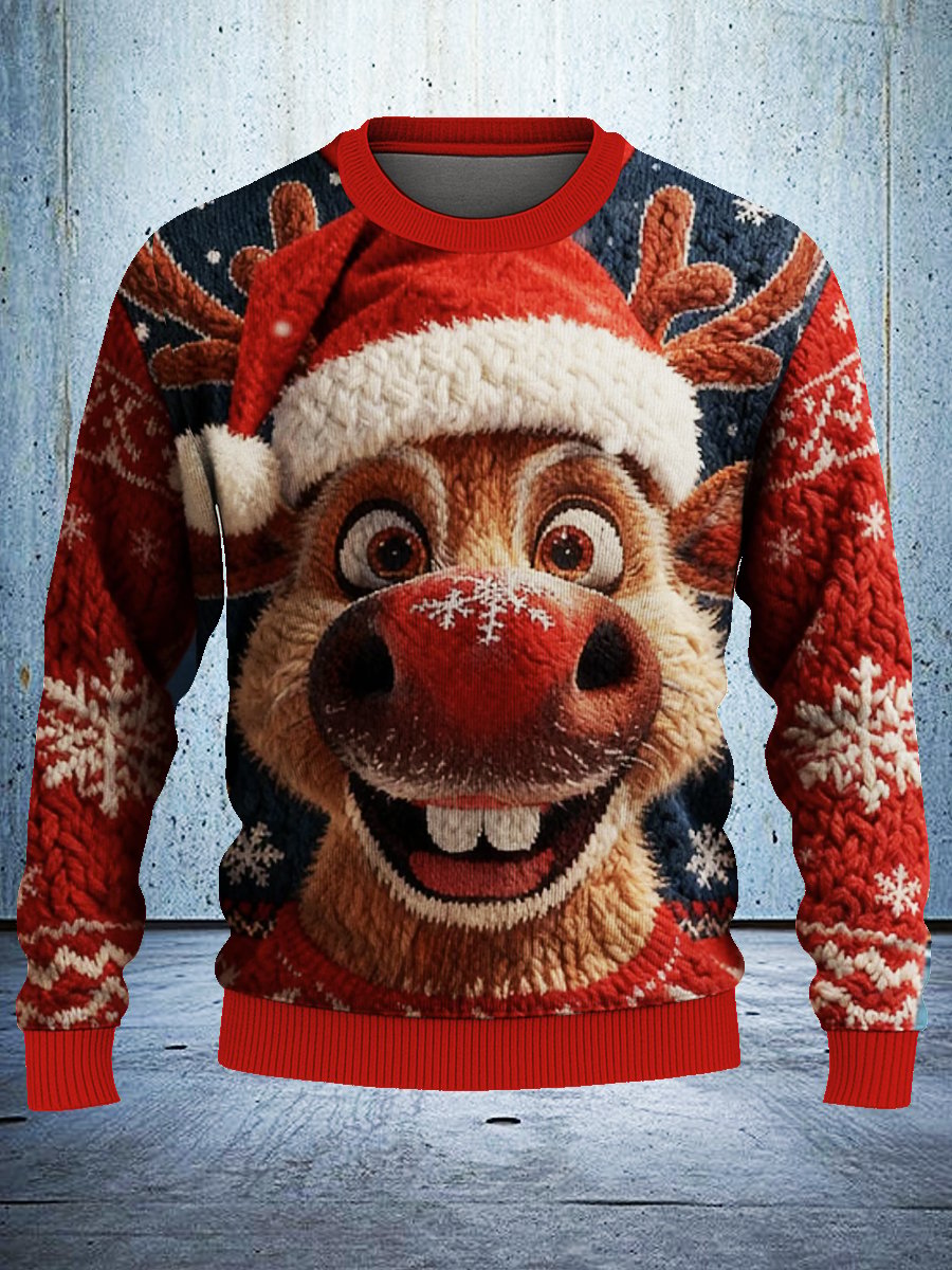 Funny Reindeer Christmas Ugly Sweater