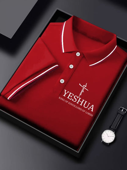 Men's  “Yeshua King OF Kings Lord Of Lords” Print Polo Shirt