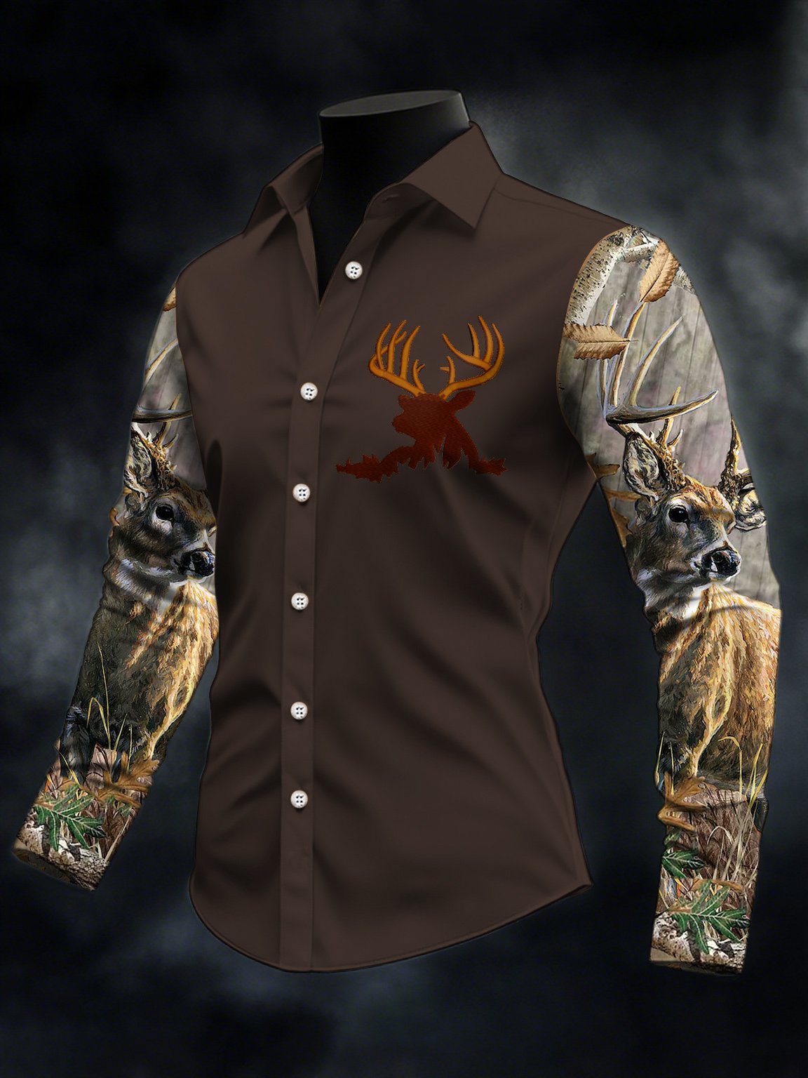 Men's Casual Western Style Contrast Color Shirt