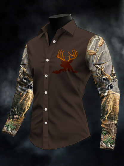 Men's Casual Western Style Contrast Color Shirt