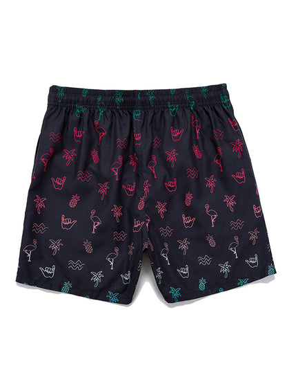 Flamingo Tropical Print Swim Shorts