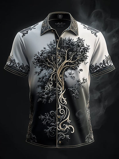 Men's Retro Viking Graphic Short Sleeve Shirt