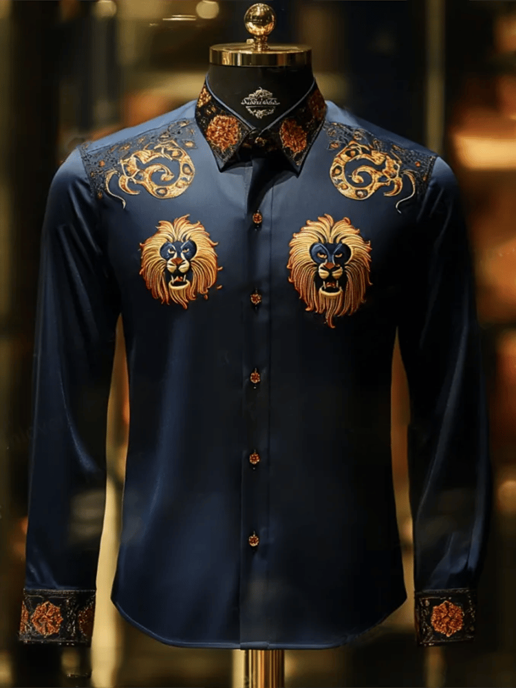 Men's Satin Luxe Long Sleeve Button Down Shirt