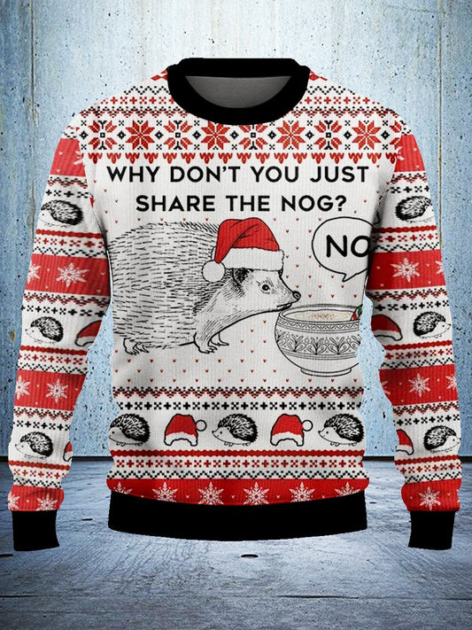 Hedgehog Rejection Christmas Ugly Sweatshirt