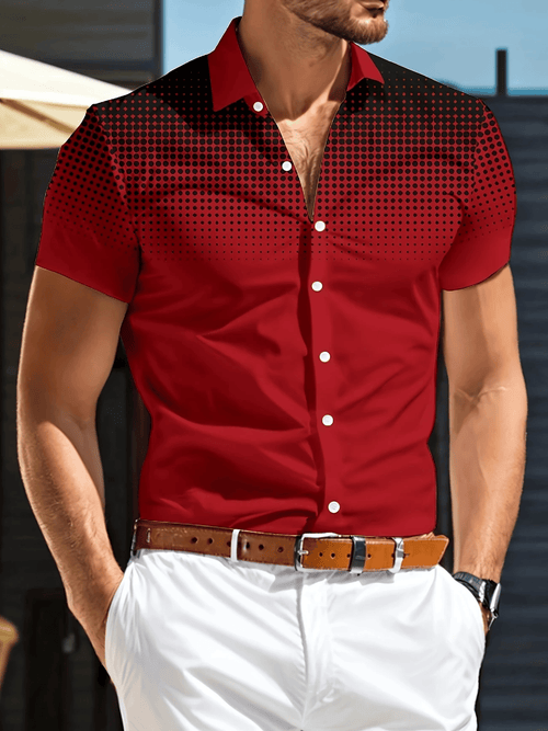 Men's Business Casual Button Short-sleeved Shirt