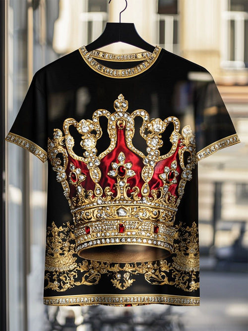Men's Business Luxury Printed Short Sleeve T-Shirt