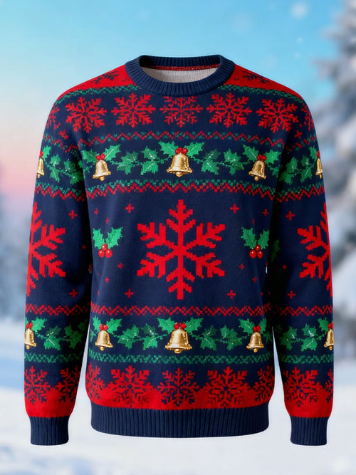 Men's Retro Casual Christmas Art Ugly Sweater