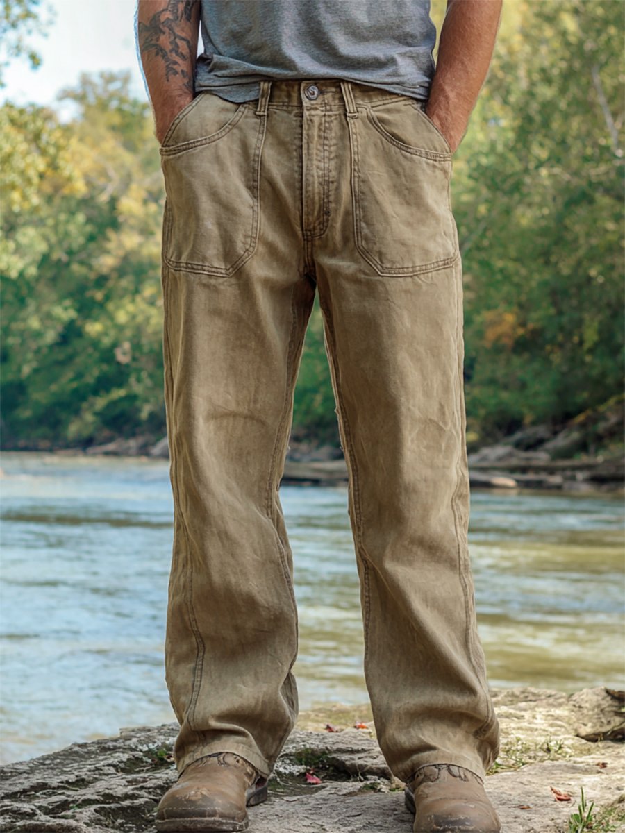 Men's Casual Vintage Multi-Pocket Overalls