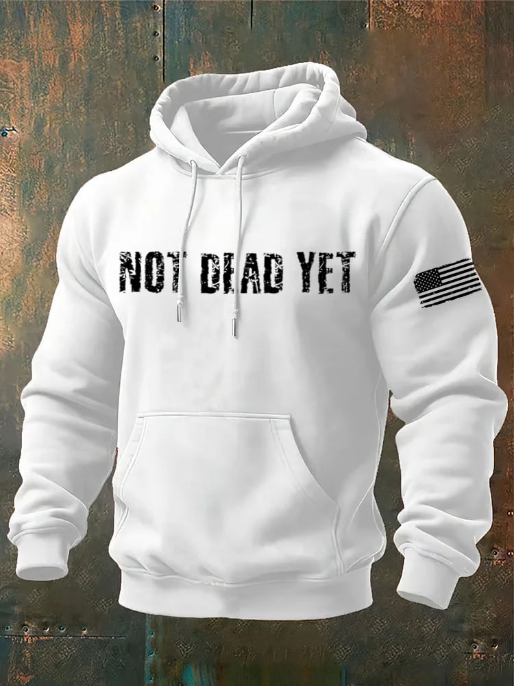 Men's Not Dead Yet Pattern Print Sweatshirt