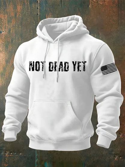 Men's Not Dead Yet Pattern Print Sweatshirt