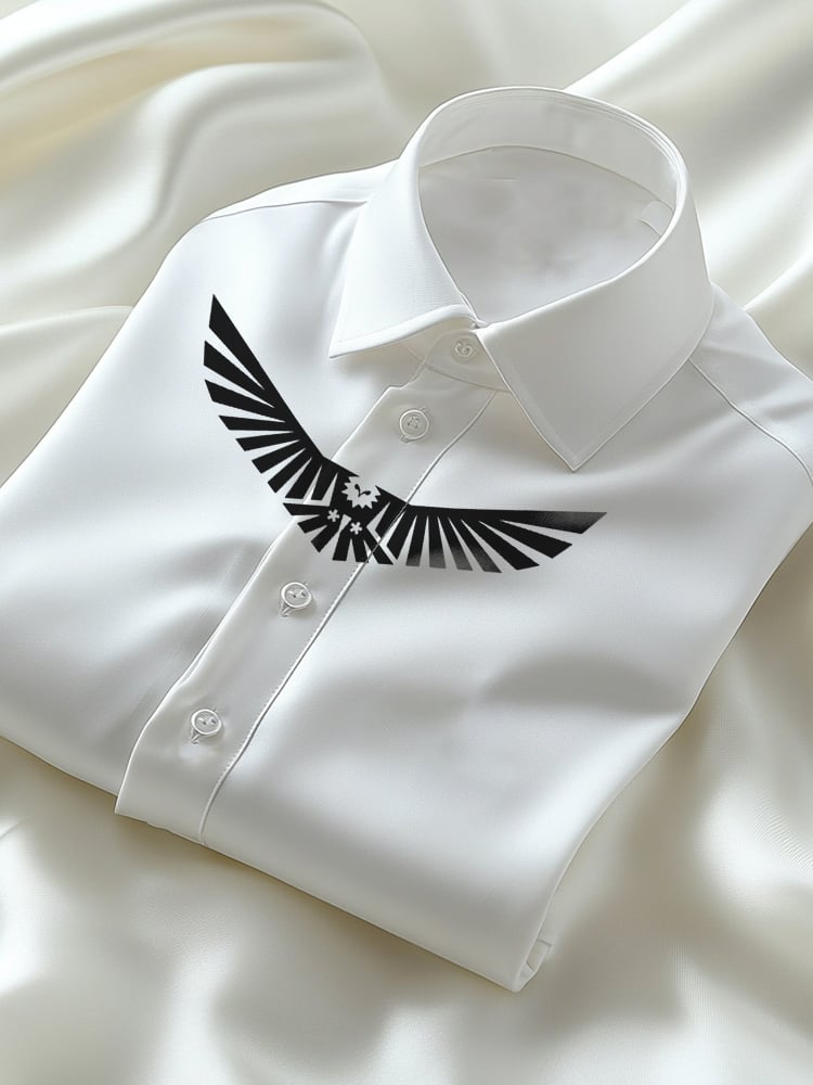 Men's Business Casual Eagle Lapel Short Sleeve Shirt