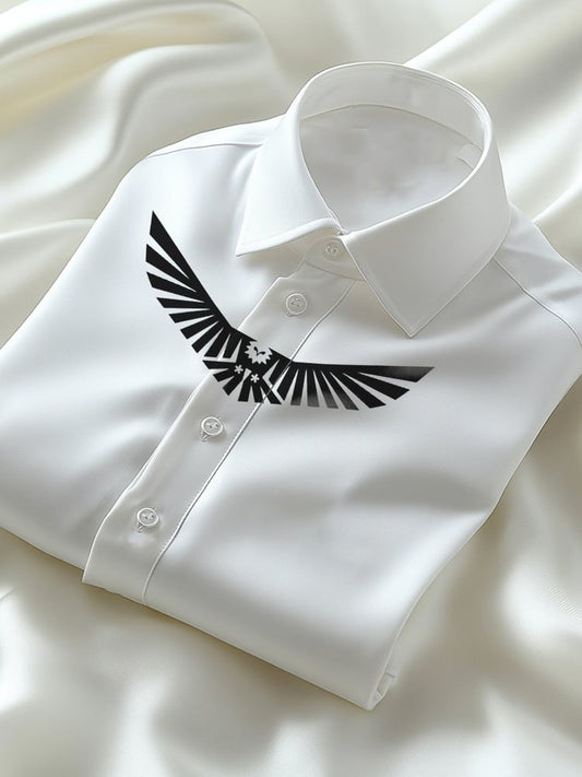 Men's Business Casual Eagle Lapel Short Sleeve Shirt