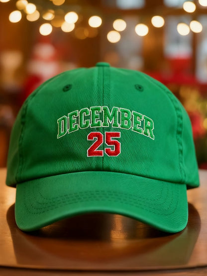 Unisex Vintage Christmas Art Design Print Hat