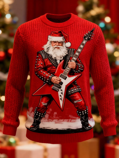 Funny, retro, and ugly Santa Claus sweater