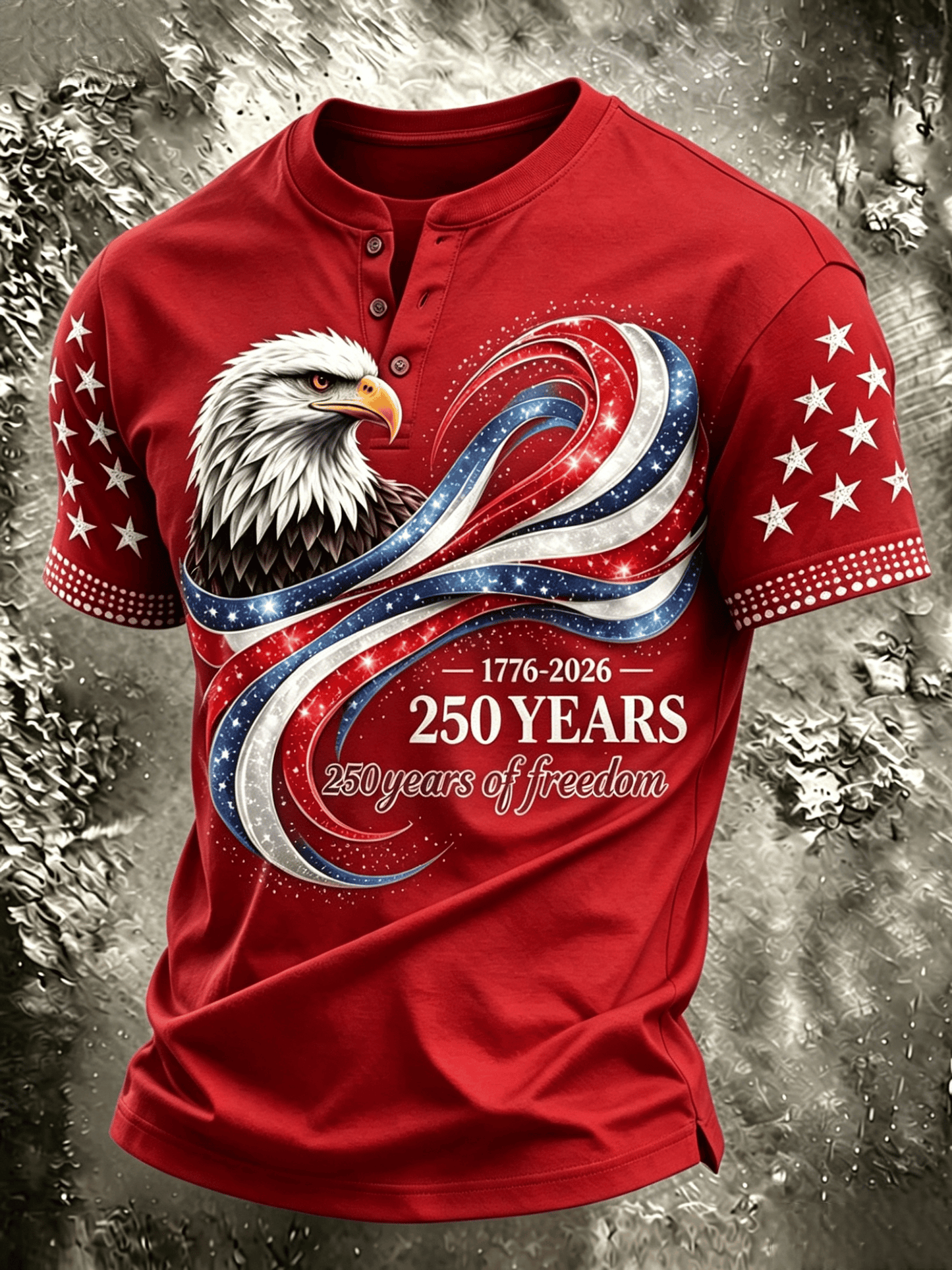 Men's American Anniversary Short-Sleeve Crew Neck T-Shirt