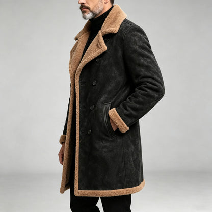 Men's Thickened Faux Leather Fleece Jacket