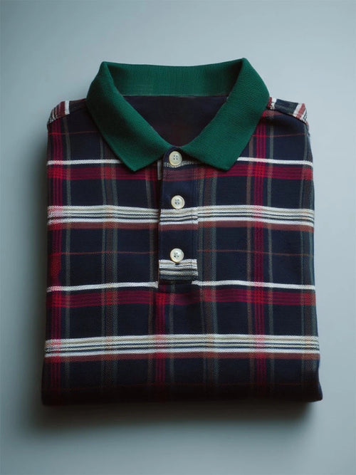 Men's Business Casual Button Short Sleeve Polo Shirt