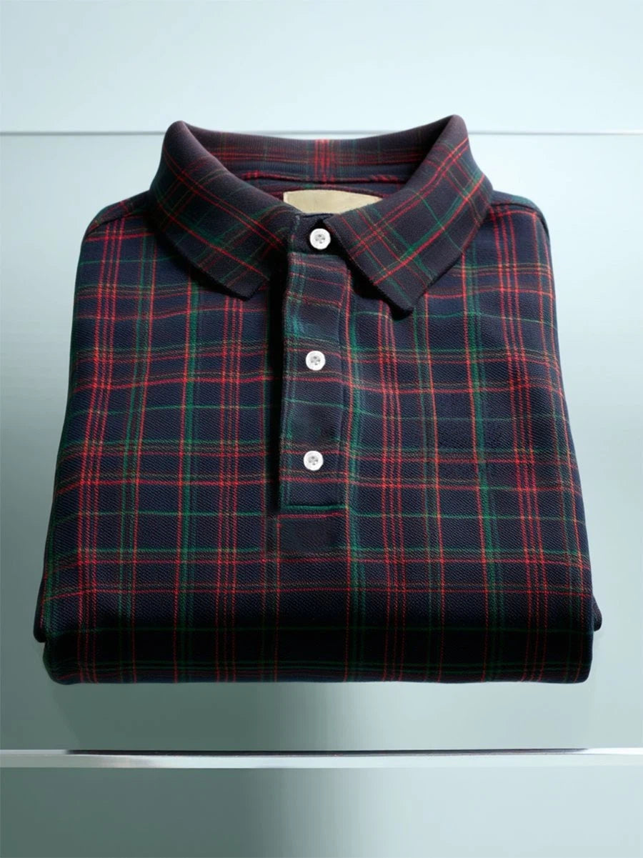 Men's Business Casual Button Short Sleeve Polo Shirt