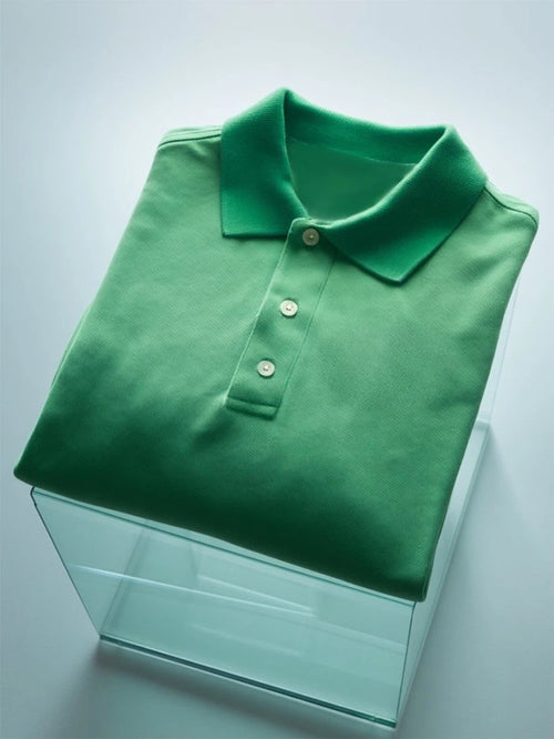 Men's Business Casual Button Short Sleeve Polo Shirt