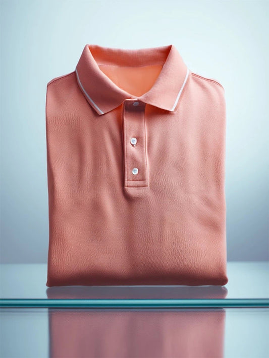 Men's Business Casual Button Short Sleeve Polo Shirt