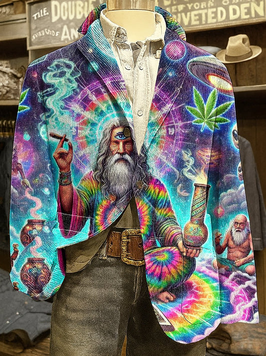 Men's Corduroy Christmas Lapel Suit Jacket