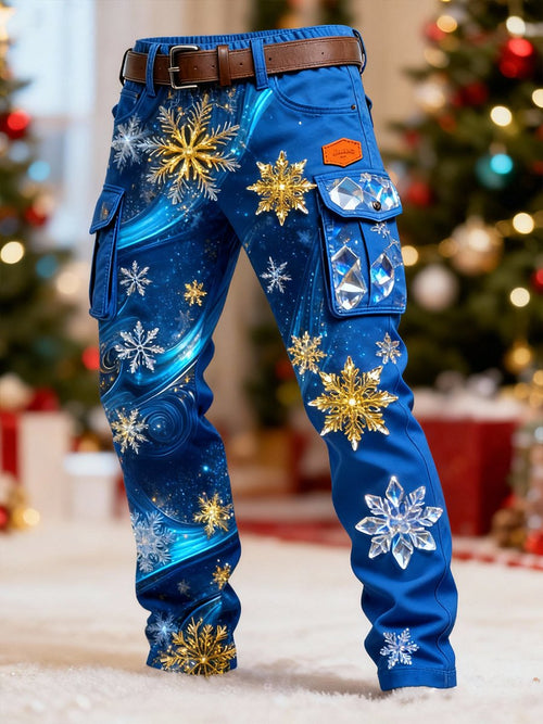 Men's Christmas Snowflake Pants