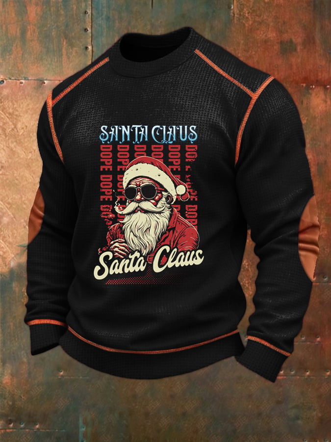 Men's Casual Christmas Print Long-Sleeve T-Shirt