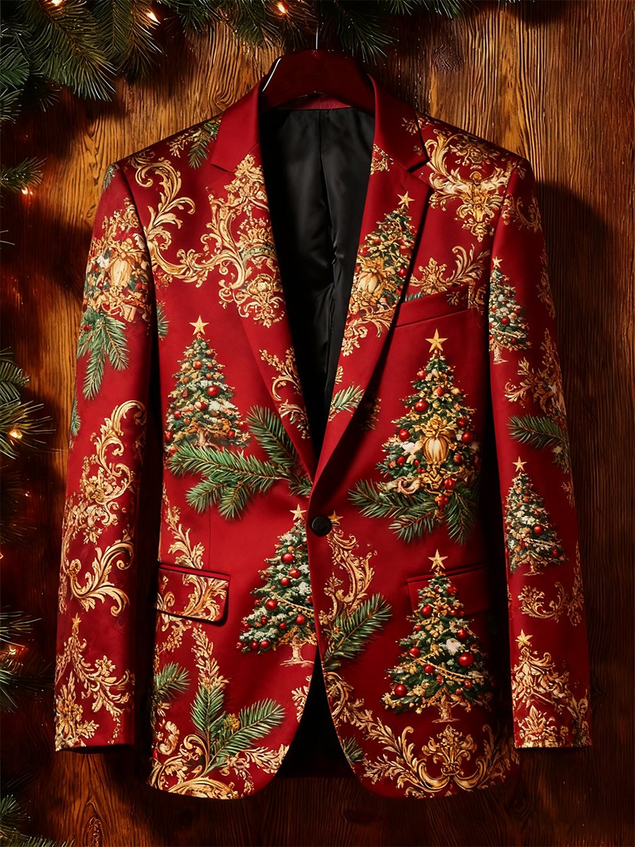 Men's Business Casual Christmas Suit Outerwear