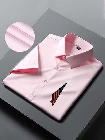 Men'S Flag Cross Print Short Sleeve Shirt