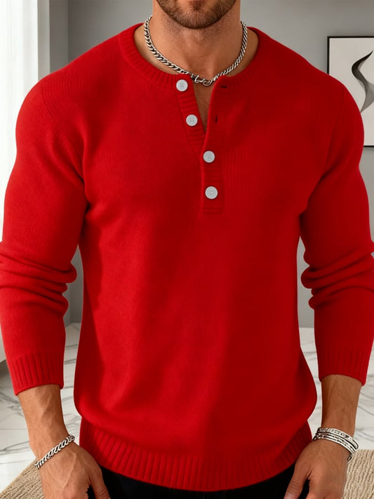 Men's Solid Color Sweater