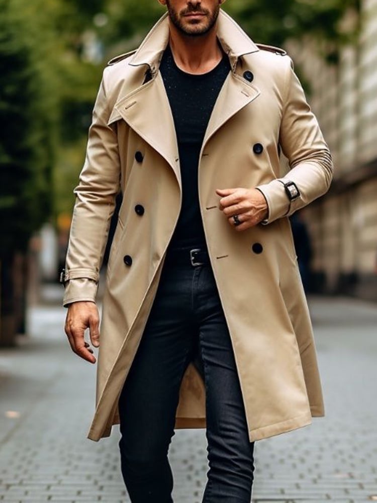 Men's Light Luxury Business Pocket Windbreaker