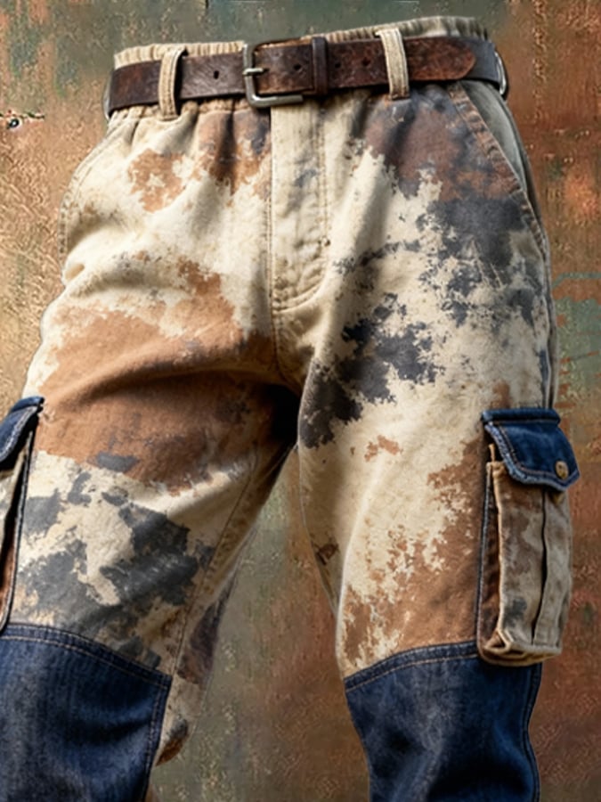 Men's Retro Outdoor Corduroy Multi-Function Pocket Work Pants
