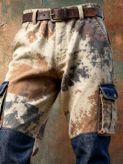 Men's Retro Outdoor Corduroy Multi-Function Pocket Work Pants