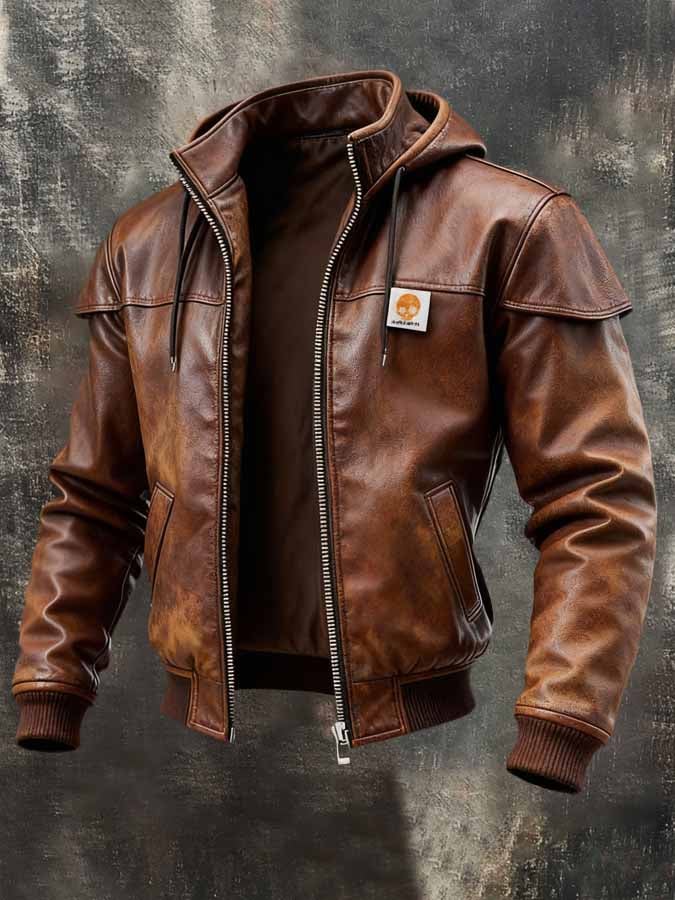 Men's Vintage Leather Outdoor Jacket