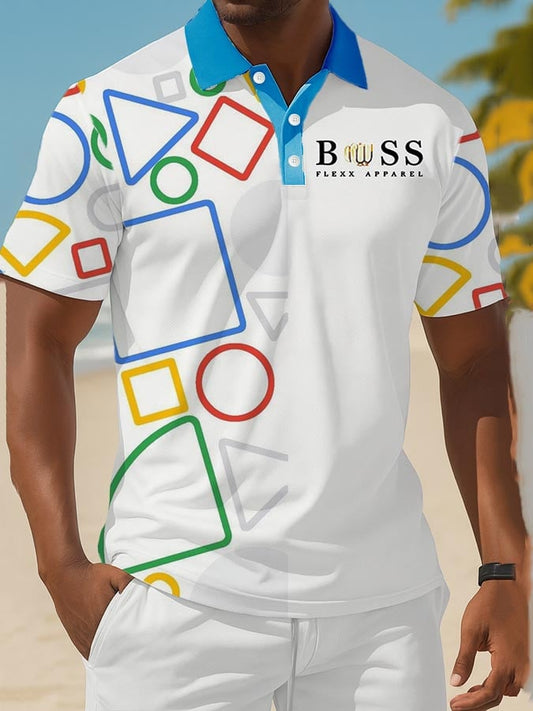 Men's Classic Business Old Money Button Short Sleeve Polo Shirt