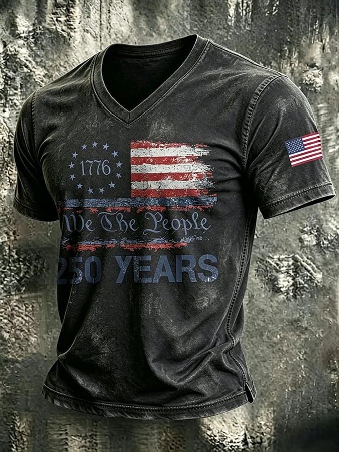 Men's American 250 Printed Casual T-Shirt