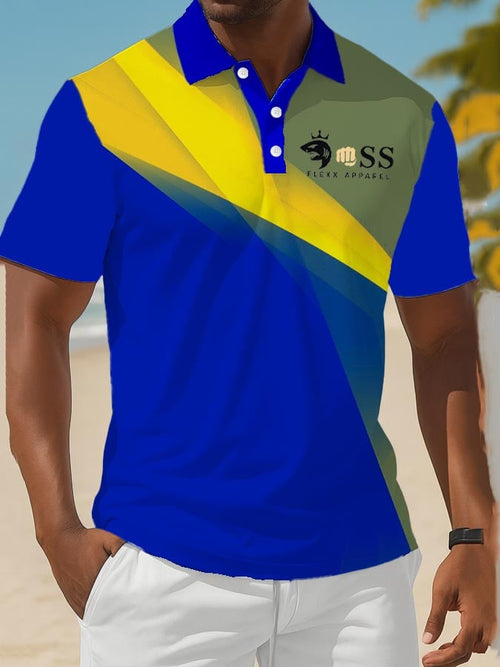 Men's Classic Business Old Money Button Short Sleeve Polo Shirt