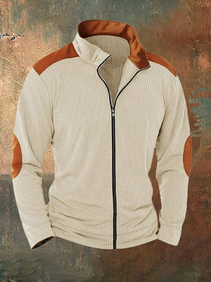 Men's Vintage Corduroy Color Block Comfort Jacket