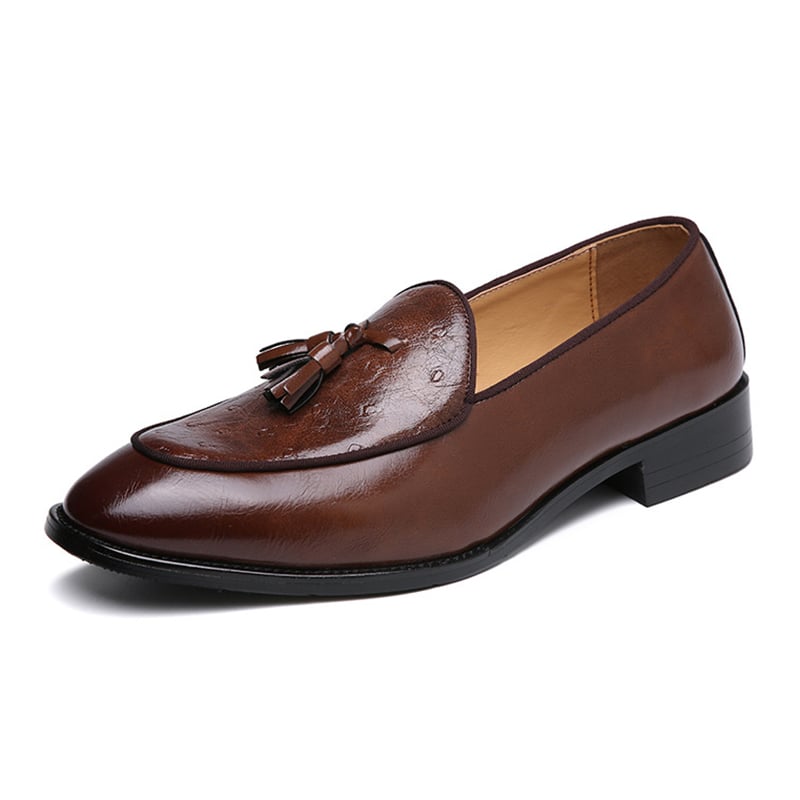 Men'S British Casual Pointed Tassel Loafers
