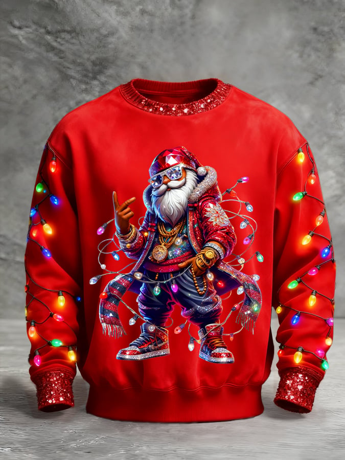 Men's Christmas Printed Pullover Sweatshirt