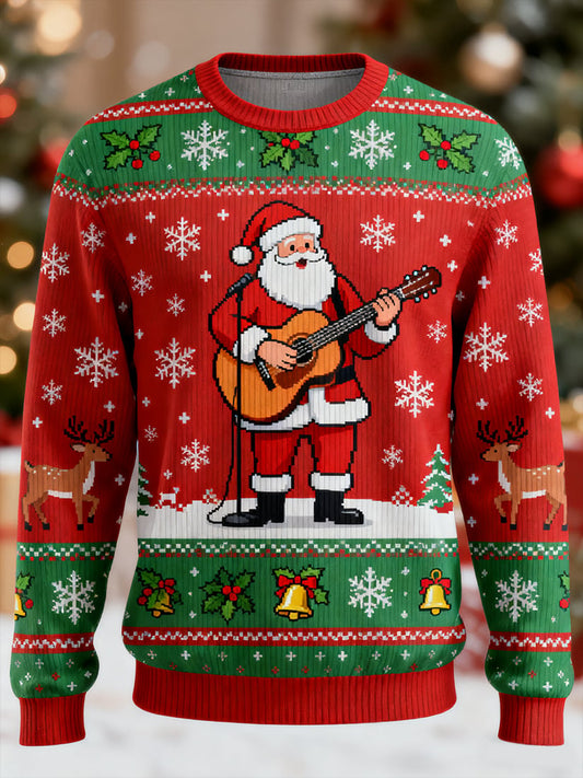Men's Retro Casual Christmas Art Ugly Sweater