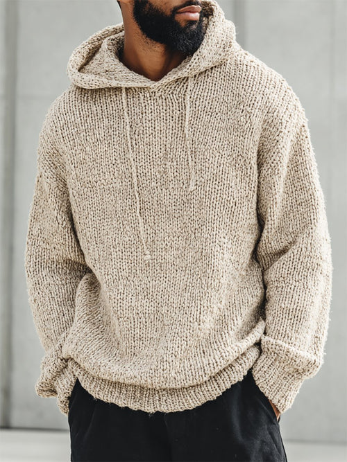 Men's Casual Business Knitted Sweater Hoodie