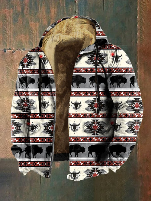 Men's West Retro Hooded Zip Jacket