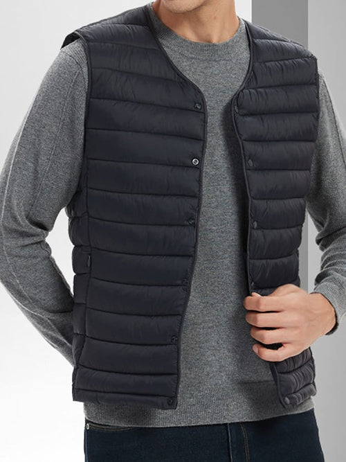 Men's Warm Light Slim Padded Vest Jacket