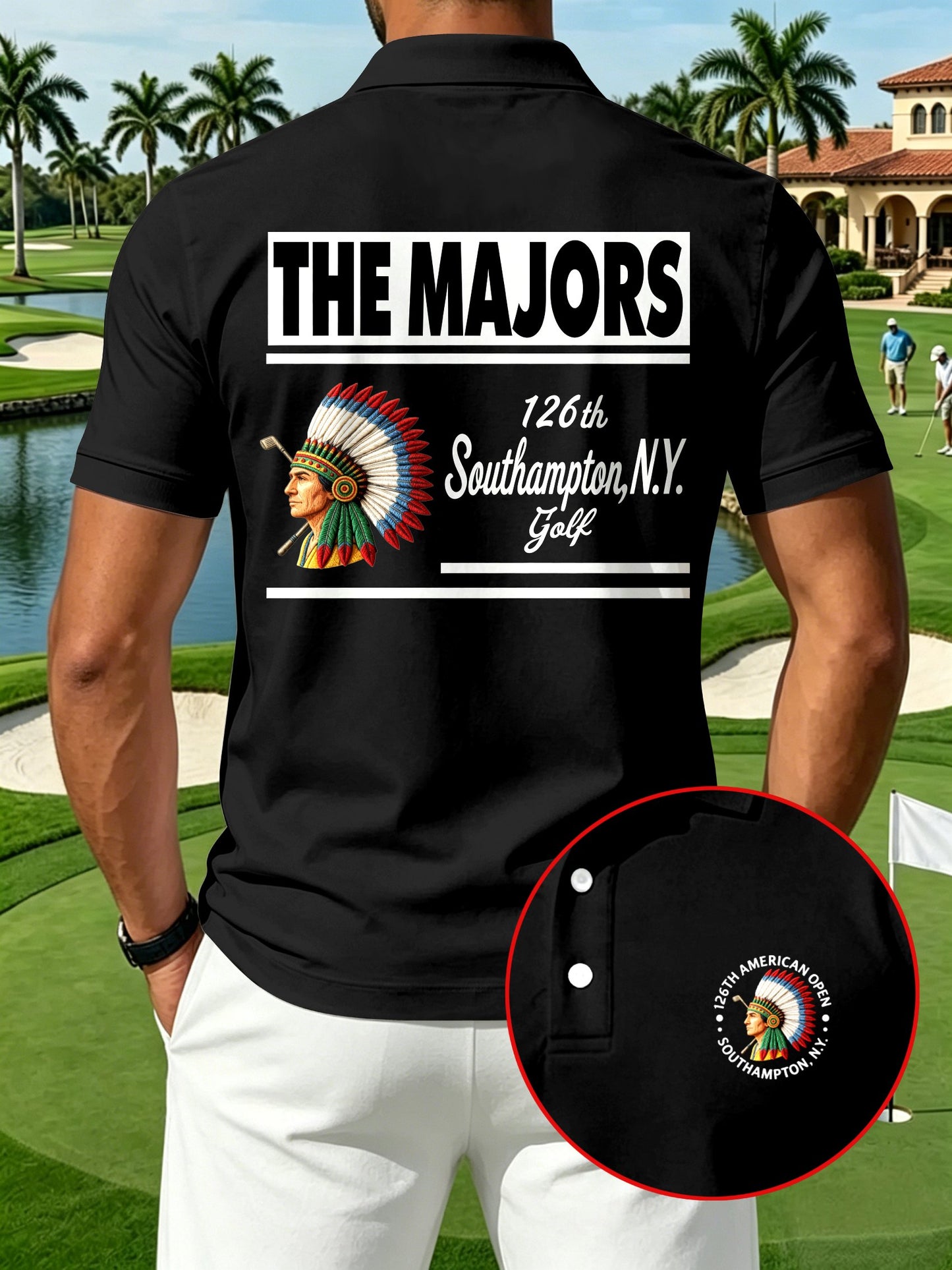 Men's Golf Enthusiast Print Casual Polo