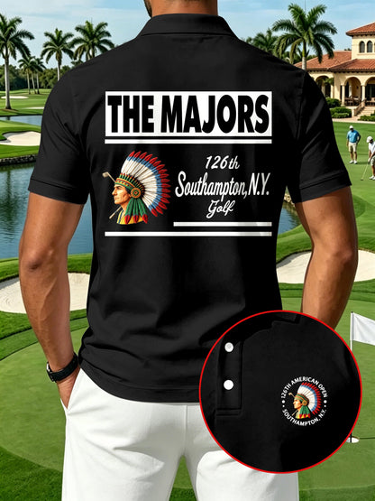 Men's Golf Enthusiast Print Casual Polo