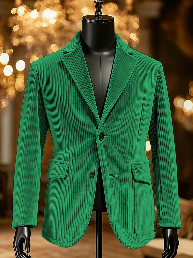 Men's Retro Single Breasted Gentleman's Business Casual Suit Jacket