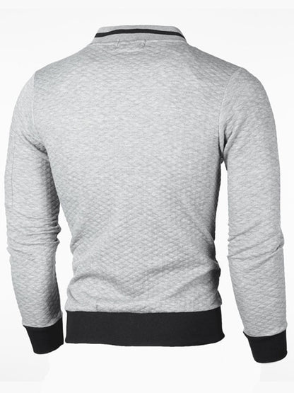 Men'S Casual Plaid Cardigan Sweatshirt