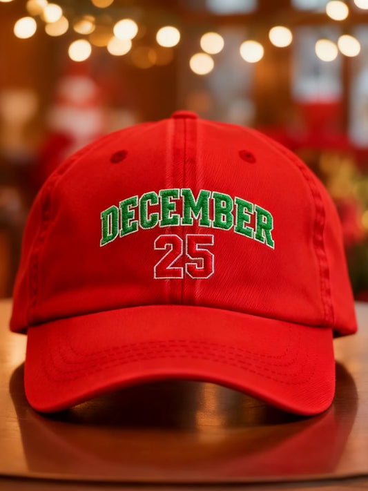 Unisex Vintage Christmas Art Design Print Hat